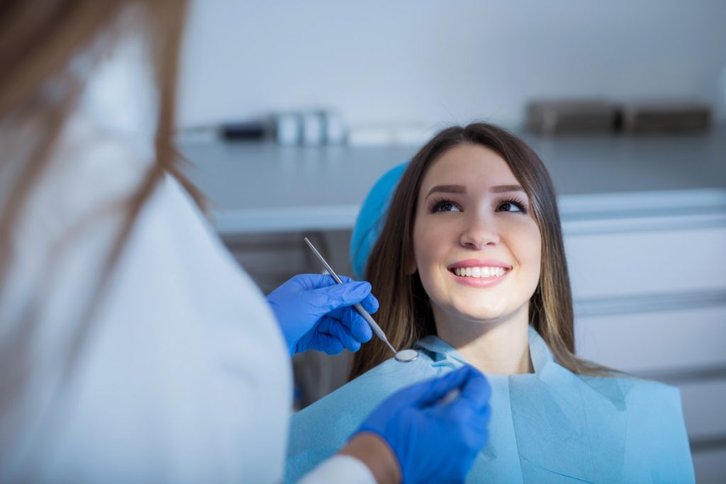 Woman at a dental appointment