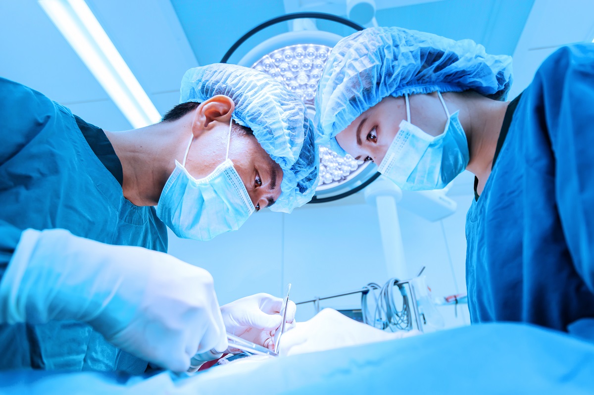 Surgeons in an operating room