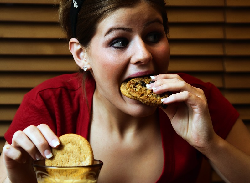 eating cookies