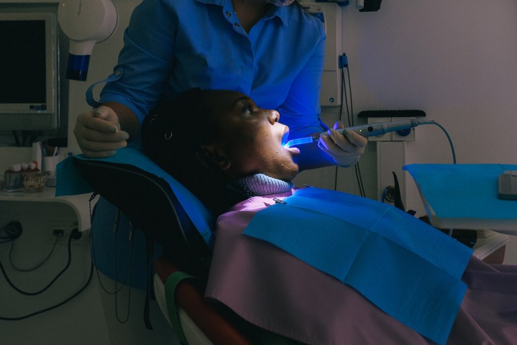 patient on a dental chair