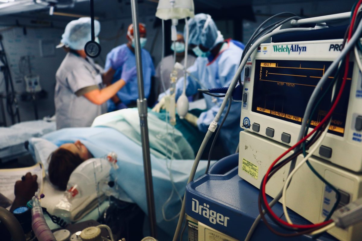ICU Patient being operated on