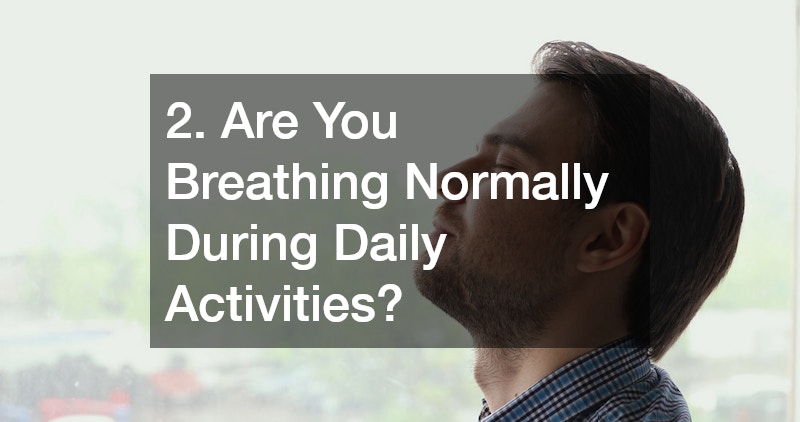 man inhaling fresh air
